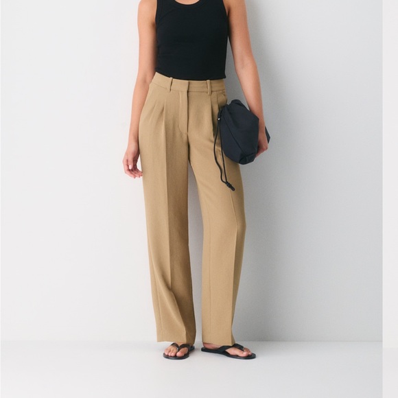 Wilfred Pants - Wilfred Camel Wide-Leg Pants effortless pants